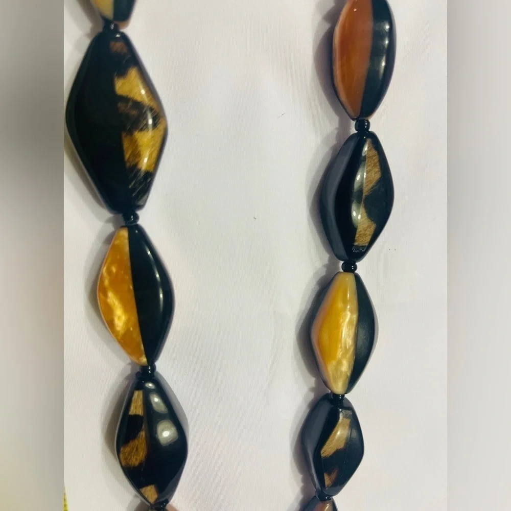 NWT Chico’s Animal Print Hair Calf Necklace